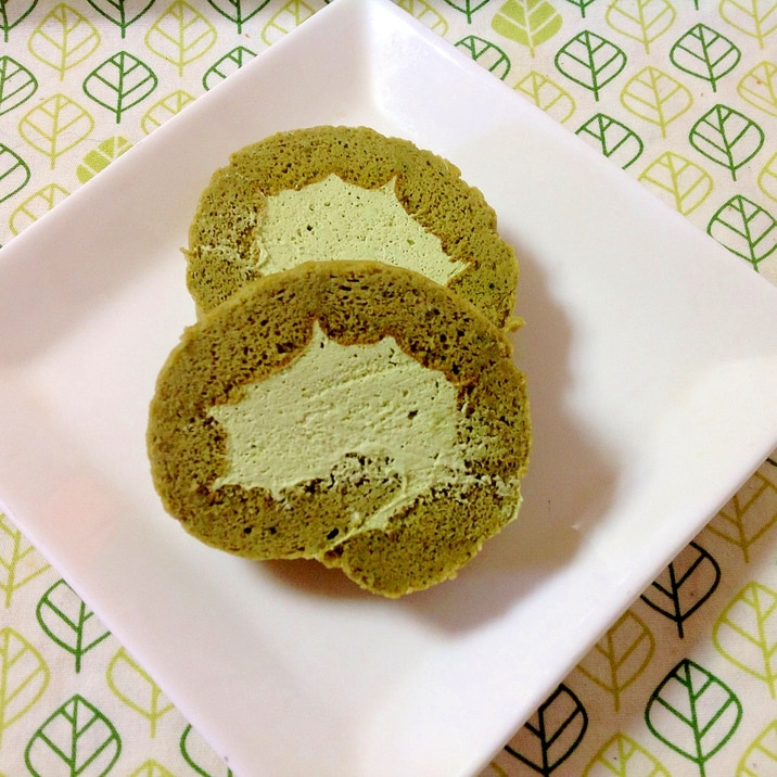 大豆粉で作る ふんわりしっとり抹茶ロールケーキ レシピ 作り方 By Simakis 楽天レシピ